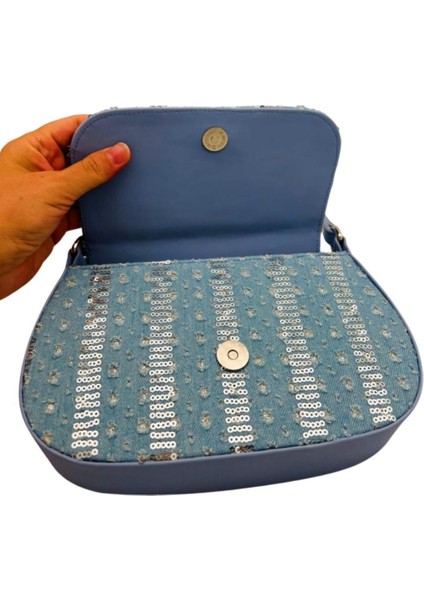 Pullu Kot Kumaş, Denim Çanta (100 cm Zincir Ile Gönderilecektir) fiyatları