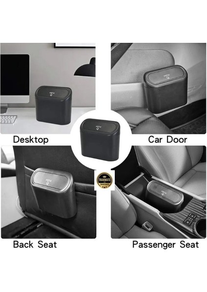 Kia Sportage 2005-2006-2007-2008-2009-2010 Oto Araba Çöp Kutusu Organizer Itme Kapaklı Çöp Kovası Siyah