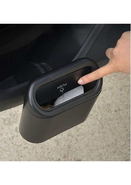 Opel Vectra A 1988-1989-1990-1991-1992-1993-1994-1995 Oto Araba Çöp Kutusu Organizer Itme Kapaklı Çöp Kovası Siyah fırsatları