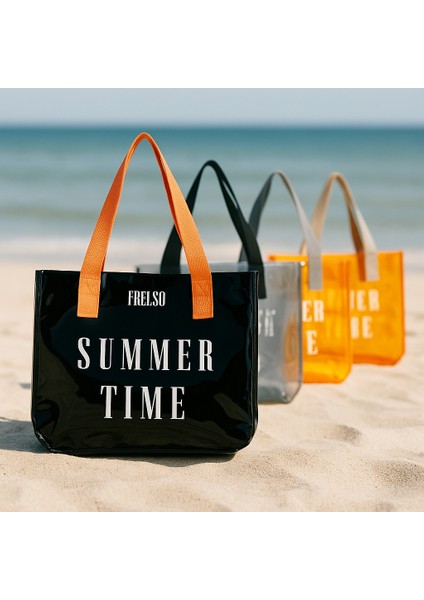 Şeffaf Plaj Çantası Baskılı Kadın Beach Bag modelleri