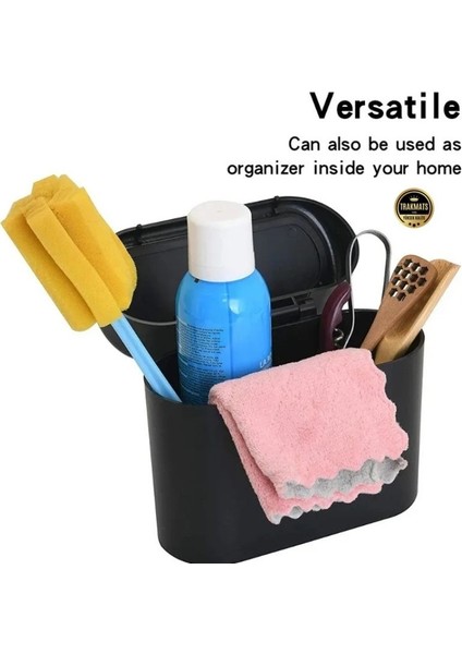 Fiat Linea 2007-2008-2009-2010-2011-2012-2013-2014 Oto Araba Çöp Kutusu Organizer Itme Kapaklı Çöp Kovası Siyah