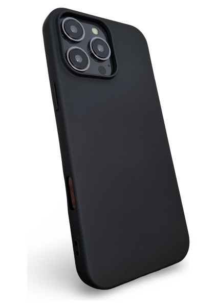 iPhone 16 Pro Max Uyumlu Kılıf Kadife Lansman Soft Yumuşak Liquid Silikon Kamera Korumalı Kapak