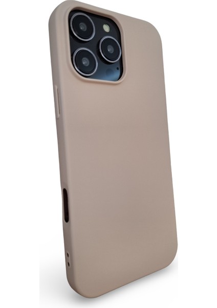 iPhone 16 Pro Max Uyumlu Kılıf Kadife Lansman Soft Yumuşak Liquid Silikon Kamera Korumalı Kapak