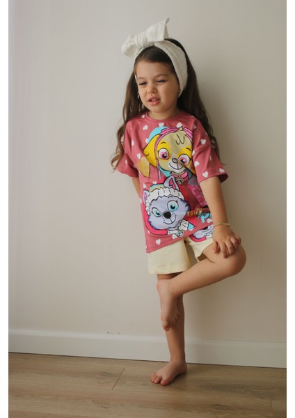 Girl Pup Power Minik Kalpli Kız Çocuk Şortlu Takım 2li fiyatları