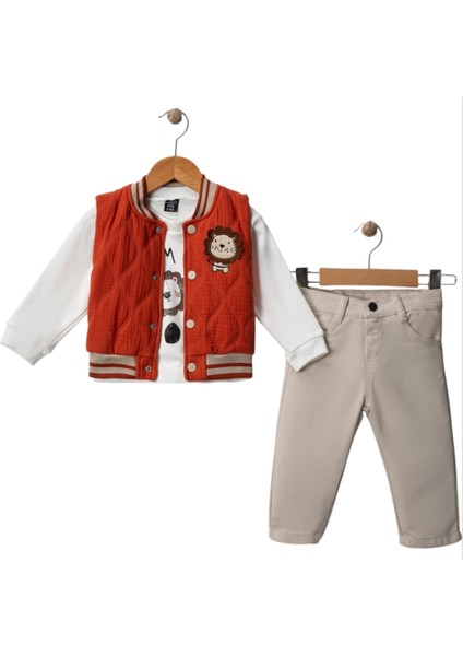 Erkek Yelekli Üçlü Takım