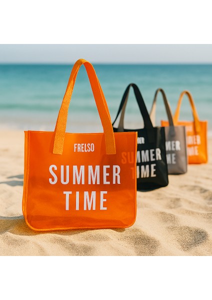 Şeffaf Plaj Çantası Baskılı Kadın Beach Bag modelleri