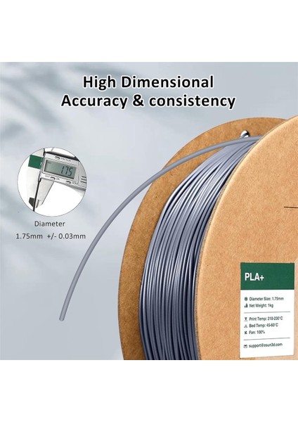 Gri Pla+ Filament 1.75MM 1 kg Plus - modelleri