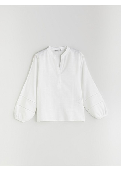 Yeni Sezon Kacik Yaka Oversize Bluz - S5QY39Z8 indirimleri