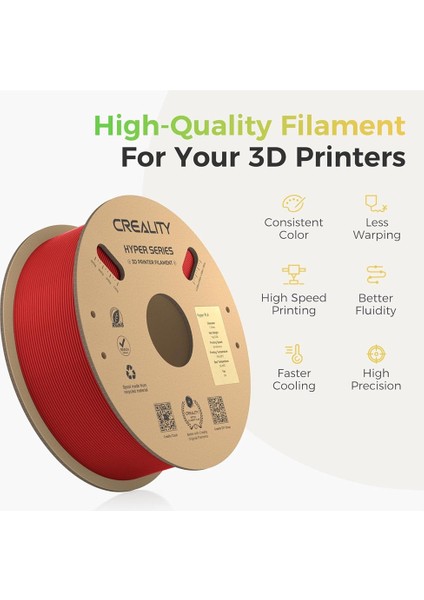 Hyper Pla Kırmızı Filament 1.75MM 1000GR - fırsatları