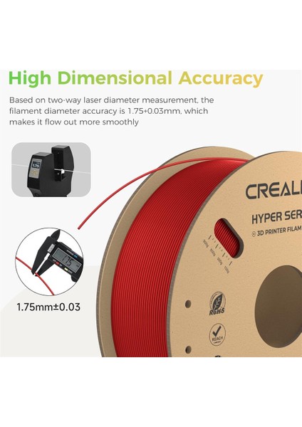Hyper Pla Kırmızı Filament 1.75MM 1000GR - indirimleri