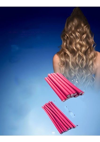 Sosis Latex Bigudi - Isısız Saç Bigudisi 8 ve 18 mm 20 Adet 721916