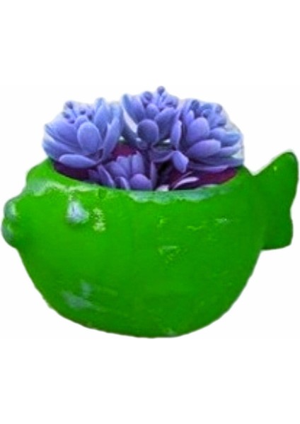 13cm Balık Saksı Mumluk Silikon Kalıp K-753, Polyester Taş Tozu Alçı Kalıbı