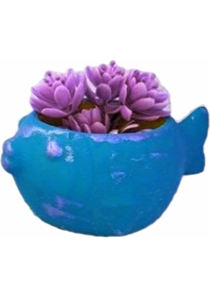 13cm Balık Saksı Mumluk Silikon Kalıp K-753, Polyester Taş Tozu Alçı Kalıbı