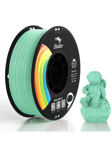 Ender Pla+ Filament Yeşim Yeşili 1.75MM 1kg -