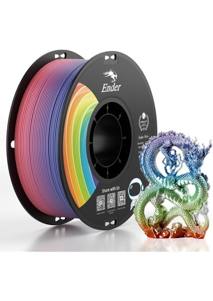 Ender Pla+ Rainbow Filament 1.75MM 1000GR -