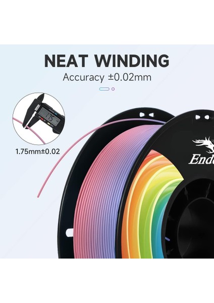 Ender Pla+ Rainbow Filament 1.75MM 1000GR - fiyatları