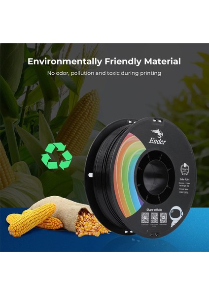 Ender Pla+ Filament Siyah 1.75MM 1kg - Urhanshop Yetkili Satış fırsatları