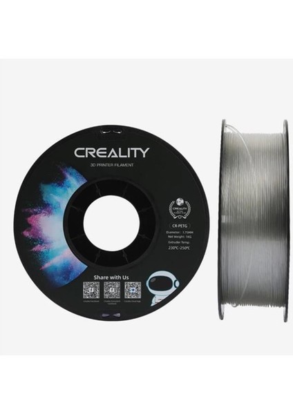 Cr-Petg Transparan Filament 1.75MM 1000GR - fiyatları