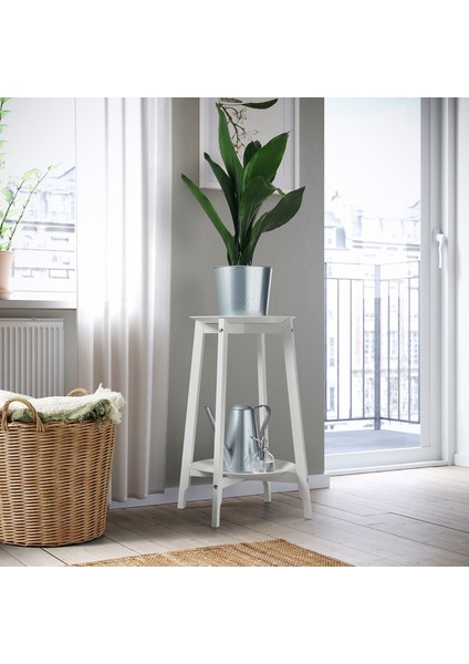 Alpvıde Çiçeklik 71 cm Beyaz Metal Saksılık Iç Dış Mekan Bitki Standı Hafif Dayanıklı Ev Balkon Bahçe Rafı fiyatları