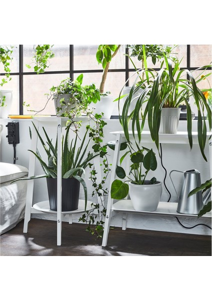 Alpvıde Çiçeklik 71 cm Beyaz Metal Saksılık Iç Dış Mekan Bitki Standı Hafif Dayanıklı Ev Balkon Bahçe Rafı indirimleri