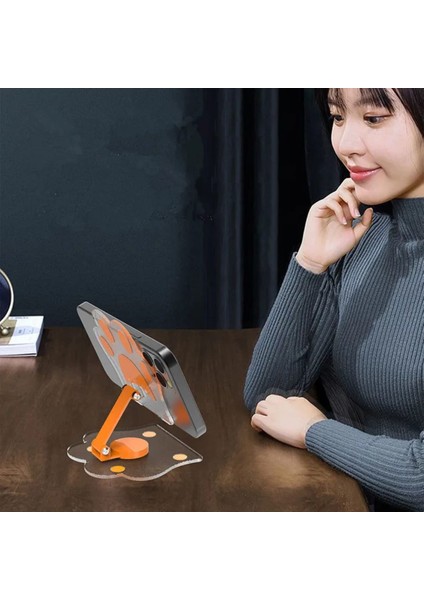 Tablet Tutucu Standı Şeffaf Metal Aparat 360 Dönebilen Katlanabilir modelleri