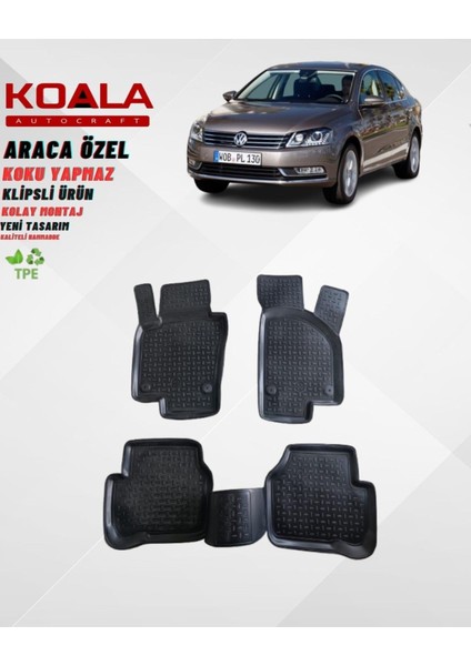 Volkswagen Passat B6 ve B7 (2005-2014) Koala Havuzlu Paspas