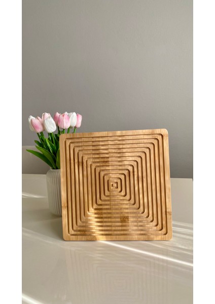 Kare Katmanlı Bambu Sunumluk - 28 x 28 cm fiyatları