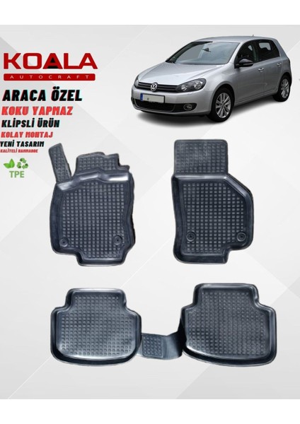 Volkswagen Golf 6 (2009-2012) Araca Özel Paspas