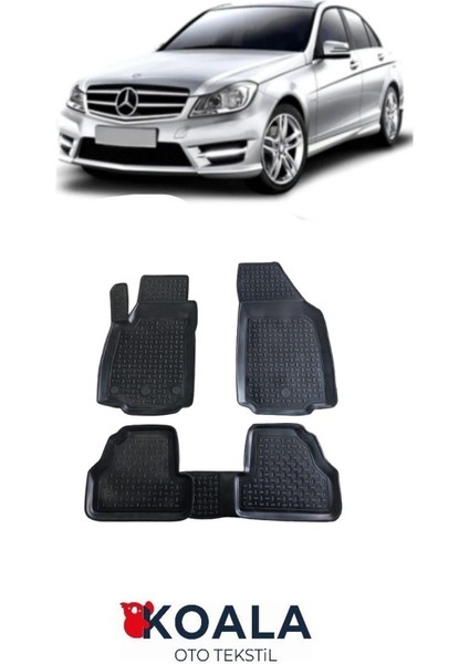 Mercedes C Serisi W204 Uyumlu Havuzlu Paspas 2007 2013