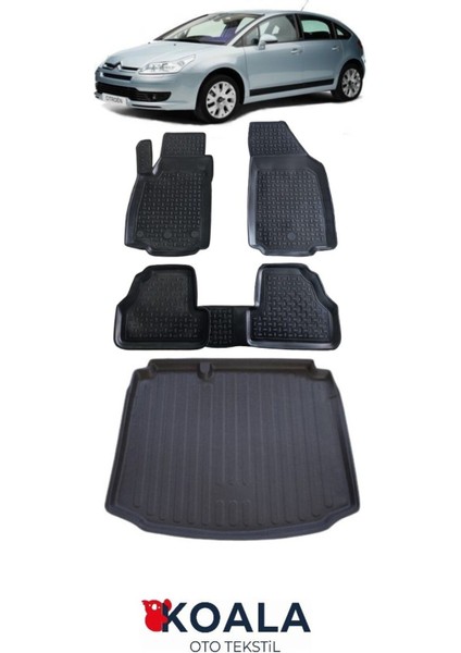 Citroen C4 Hb (2004-2010) 3D Koala Havuzlu Paspas ve Bagaj Havuzu