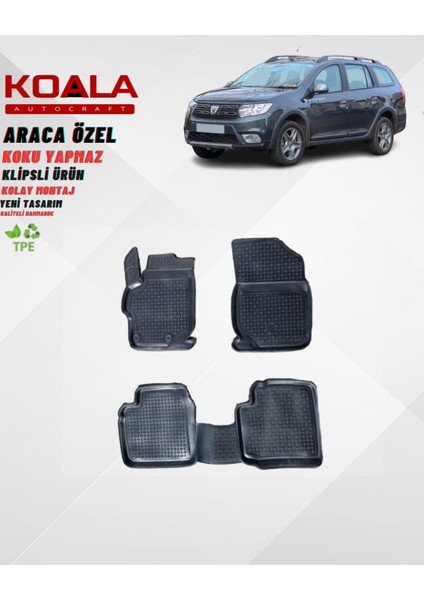 Dacia Logan Mcv 2013-2020 Araca Özel Paspas 3D Havuzlu Paspas