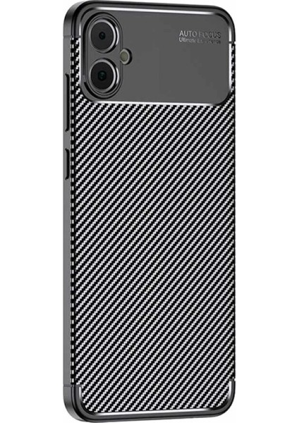 Samsung Galaxy A05 Kılıf Auto Focus Karbon Kapak - Siyah