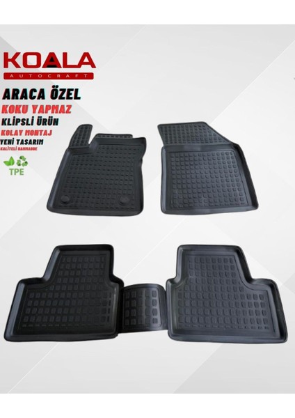 Renault Megane 4 Sedan Uyumlu 3D Havuzlu Paspas