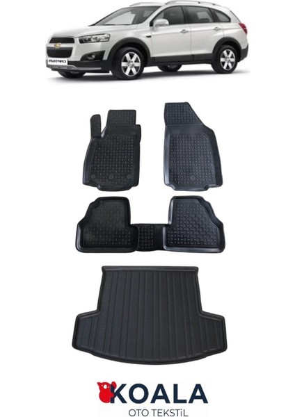 Chevrolet Captiva (2007-2019) 3D Koala Havuzlu Paspas ve Bagaj Havuzu