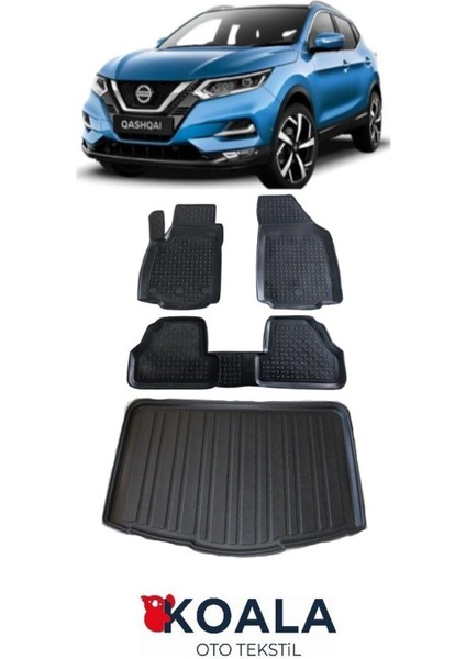Nissan Qashqaı 2014-2021 (Skypack-Tekna-Black Edıtıon-Platınum) Üst Bagaj ve Paspas Seti