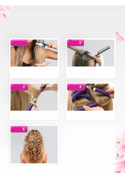 Sosis Latex Bigudi - Isısız Saç Bigudisi 17 mm 20 Adet 721915