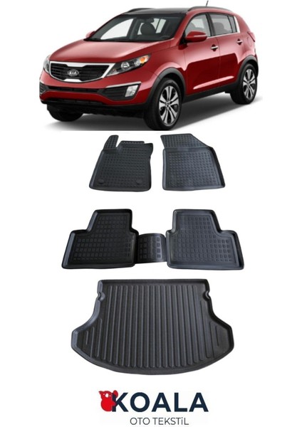 Kia Sportage 2010-2015 Havuzlu Paspas ve Bagaj Havuzu