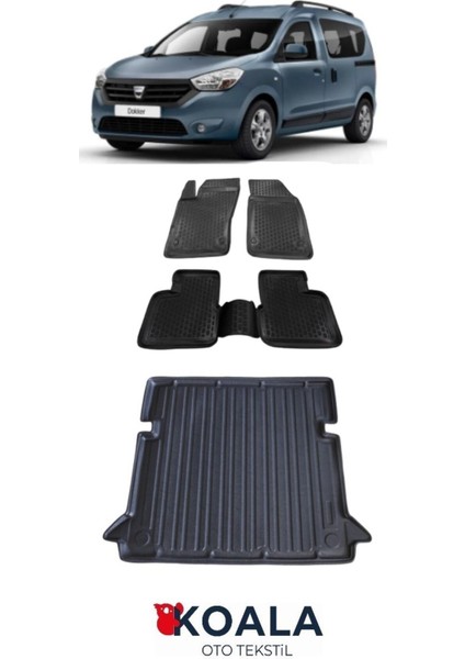 Dacia Dokker Havuzlu Paspas ve Bagaj Havuzu Seti 2013-SONRASI