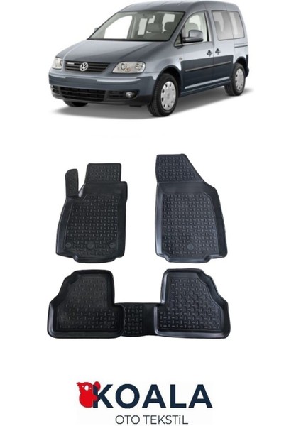 Volkswagen Caddy (2004-2010) Koala 3D Havuzlu Paspas