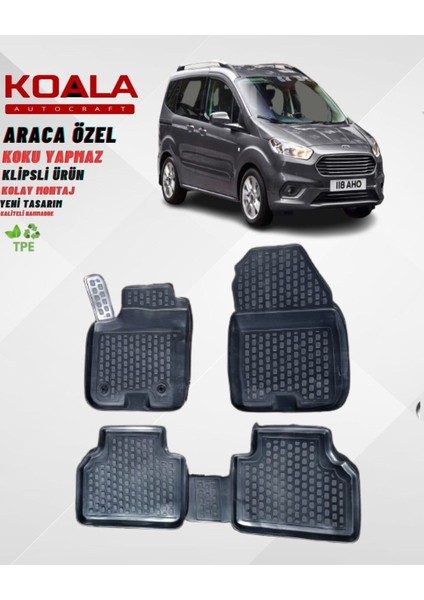 Ford Courier Paspas 2014 2022 Arası 3D Havuzlu Paspas