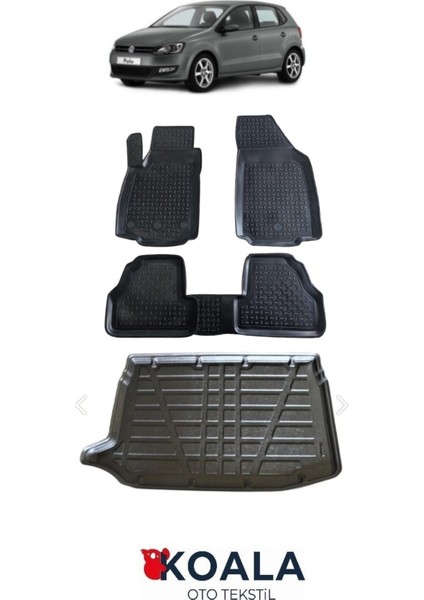 Volkswagen Polo 2010-2017 (Üst Bagaj) Comfortlıne-Hıghlıne Paspas ve Bagaj Set