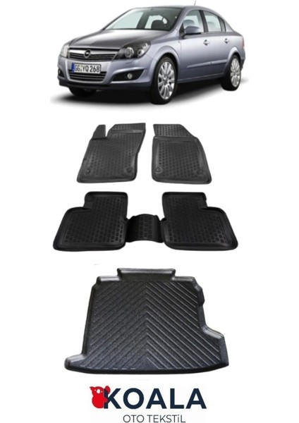 Opel Astra H Sedan Havuzlu Paspas ve Bagaj Havuzu Set 2007 2013