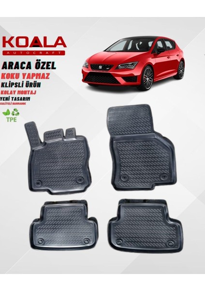 Seat Leon 2013-2020 Arac Özel Havuzlu Paspas