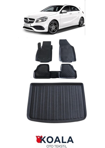 Mercedes A Serisi Hb W176 Uyumlu Havuzlu Paspas ve Bagaj Havuzu 2012-2018