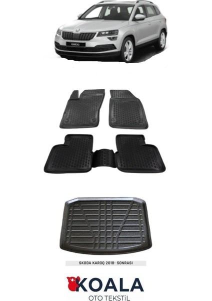 Skoda Karoq Paspas ve Bagaj Havuzu Set 2017 Sonrası
