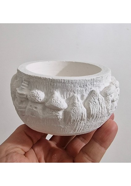 Kapadokya Ürgüp Göreme Ortahisar Kaya Evleri, Peri Bacaları 12CM Saksı Silikon Kalıp K-762
