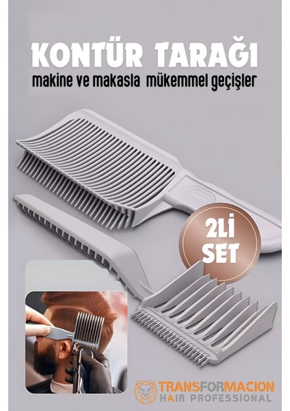 Kuaför Berber Kavisli Kontur Kesim Tarağı 2’li Set 721920