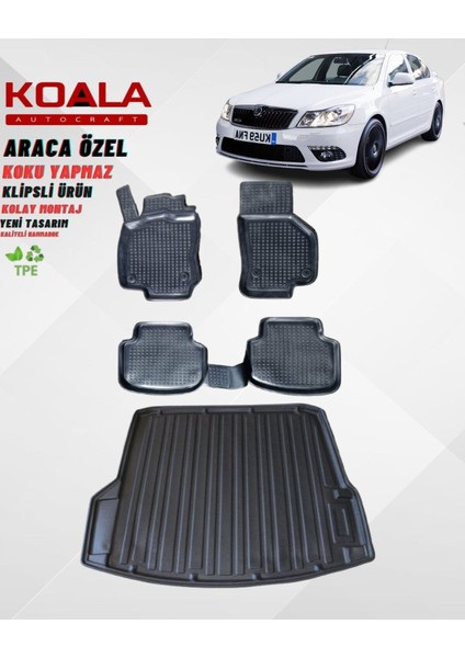 Skoda Octavia (2005-2012) Araca Özel Paspas ve Bagaj Havuzu
