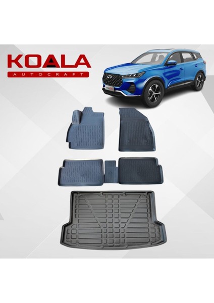 Chery Tiggo 7 Pro (2022+..) ile Uyumlu - Araca Özel Paspas ve Bagaj Havuzu