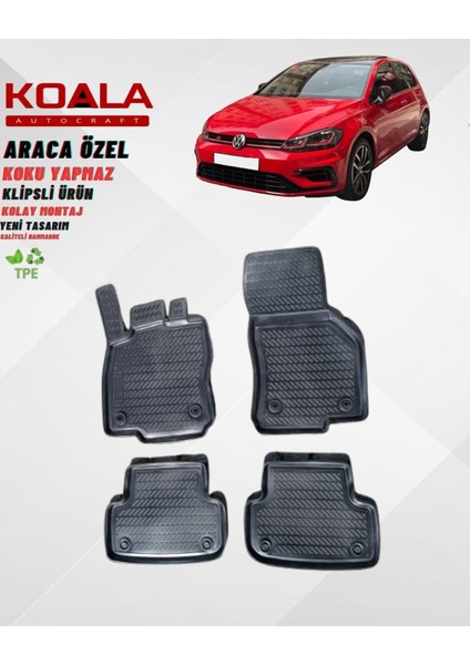 Volkswagen Golf 7 Havuzlu Paspas 2012-2020